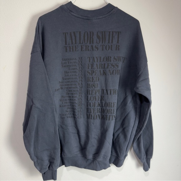 Official Taylor Swift Eras Tour Blue Crewneck Sweatshirt Size Small NWT Merch - Picture 6 of 6
